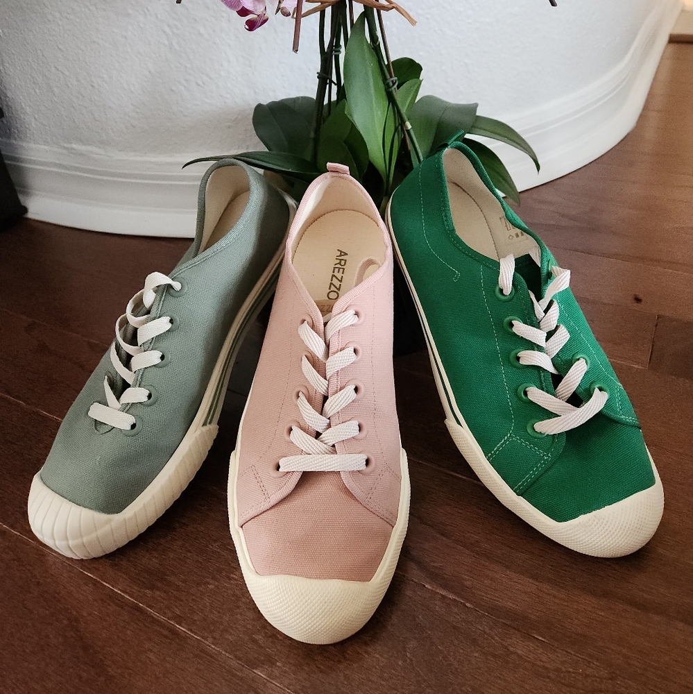 2 AREZZO 1 ANACAPRI - Sneakers - Pink, Green, and Light Green - Made In Brazil